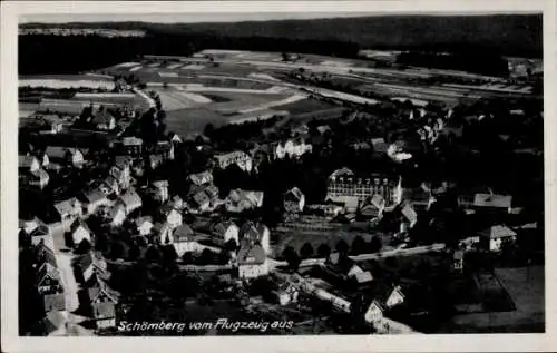 Ak Schömberg bei Balingen Zollernalbkreis, Fliegeraufnahme