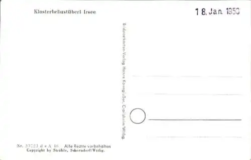 Ak Irsee im Ostallgäu, Luftbild