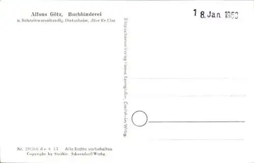Ak Oberbalzheim Balzheim Baden Württemberg, Fliegeraufnahme