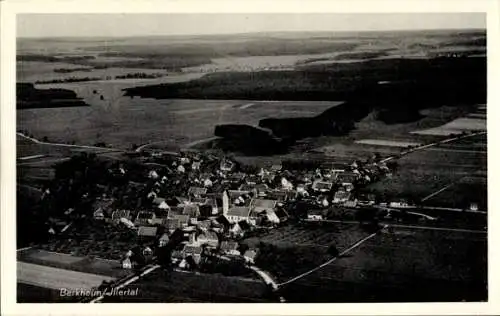 Ak Berkheim in Oberschwaben, Fliegeraufnahme