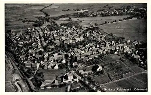 Ak Reinheim im Odenwald, Fliegeraufnahme vom Ort