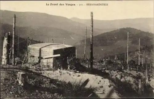 Ak Sainte Marie aux Mines Markirch Elsass Haut Rhin, Bernhardstein, Vogesenfront 1. WK