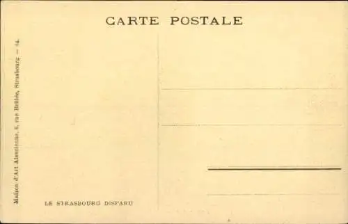 Ak Strasbourg Straßburg Elsass Bas Rhin, Beim Judentor, 1880