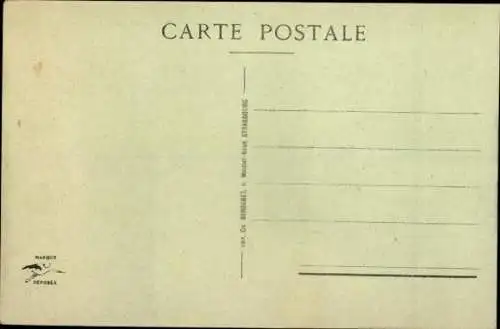 Ak Metz Moselle, 14 Juillet 1919, Les jeunes Filles remettent un fanion au General de Maud'Huy