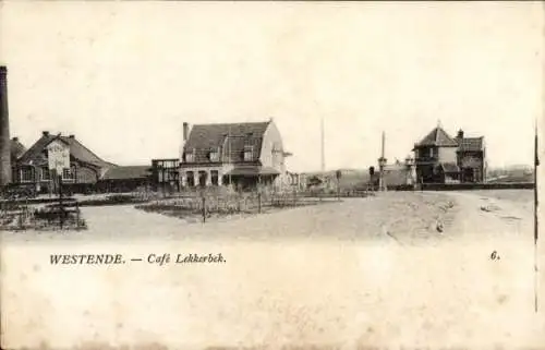 Ak Westende Westflandern, Cafe Lekkerbek