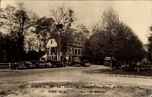 Ak Verneuil-sur-Seine Yvelines, Auberge de la Galette