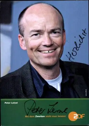 Ak Moderator Peter Leissl, Portrait, Autogramm