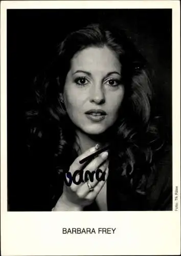 Ak Schauspielerin Barbara Frey, Portrait, Autogramm