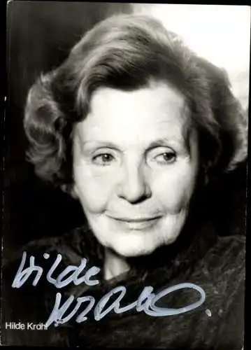 Ak Schauspielerin Hilde Krahl, Portrait, Autogramm