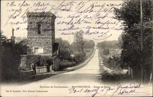 Ak Rozoy en Brie Seine et Marne, Route de Rozoy