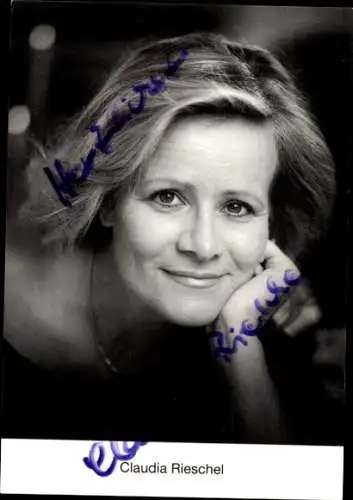 Ak Schauspielerin Claudia Rieschel, Portrait, Autogramm