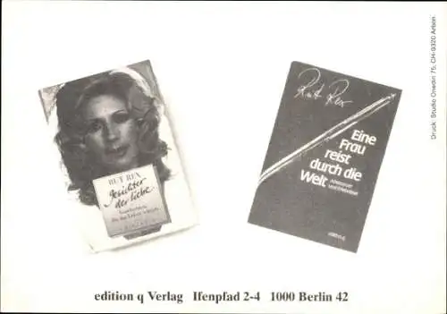 Ak Schauspielerin Rut Rex, Portrait, Autogramm