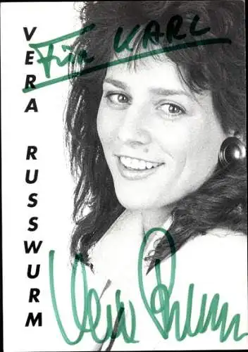 Ak Schauspielerin Vera Russwurm, Portrait, Autogramm