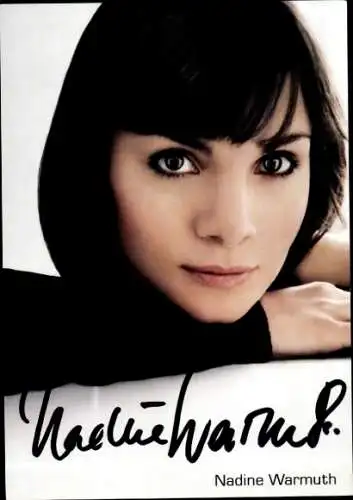 Ak Schauspielerin Nadine Warmuth, Portrait, Autogramm