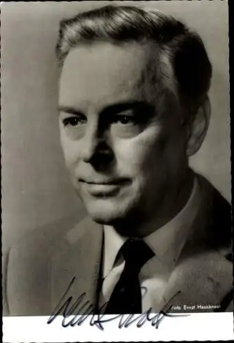 Ak Schauspieler Hans Holt, Portrait, Autogramm