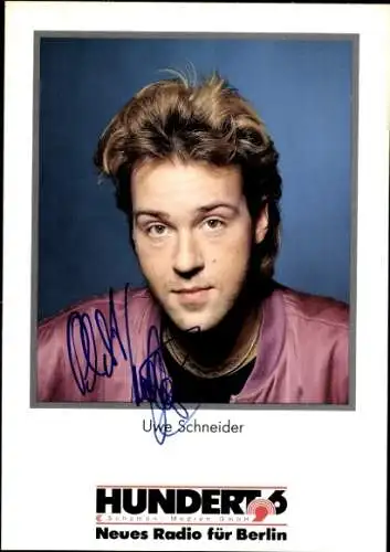 Ak Radiomoderator Uwe Schneider, Portrait, Autogramm