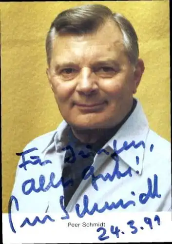 Ak Schauspieler Peer Schmidt, Portrait, Autogramm