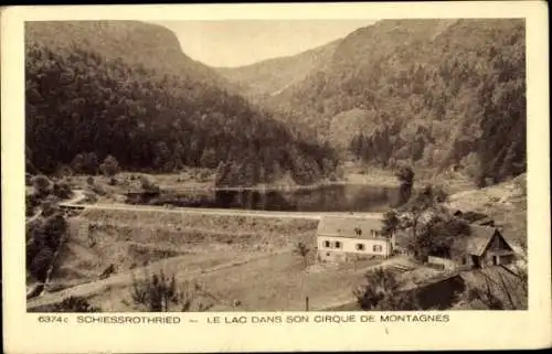 Ak Metzeral Elsass Haut Rhin, Lac du Schiessrothried, Schießrotriedweier, See, Cirque de Montagnes