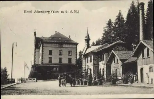 Ak Münstertal Elsaß Haut Rhin, Hotel Altenberg, Restaurant