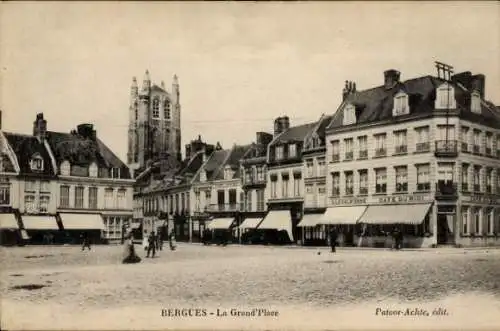 Ak Bergues Nord, Grand'Place, Turm