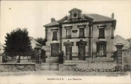 Ak Marcilly Seine et Marne, Mairie