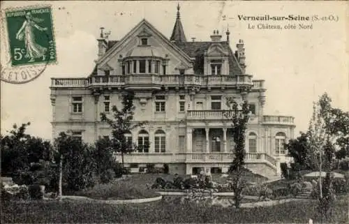 Ak Verneuil sur Seine Yvelines, Schloss, Cote Nord