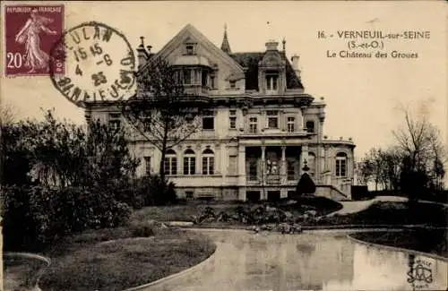 Ak Verneuil sur Seine Yvelines, Chateau des Groues