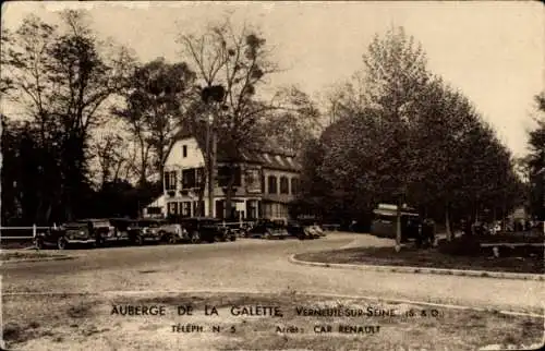 Ak Verneuil sur Seine Yvelines, Auberge de la Galette