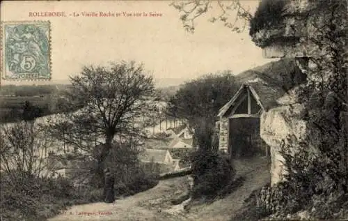 Ak Rolleboise Yvelines, Vieille Roche, Seine