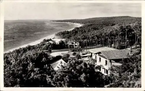 Ak Pilat-Plage Gironde, Panorama, Bassin d'Arcachon, foret