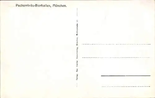 Ak München Bayern, Pschorrbräu Bierhallen, Innenansicht