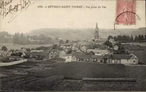 Ak Bethisy Saint Pierre Oise, Vue prise du Val