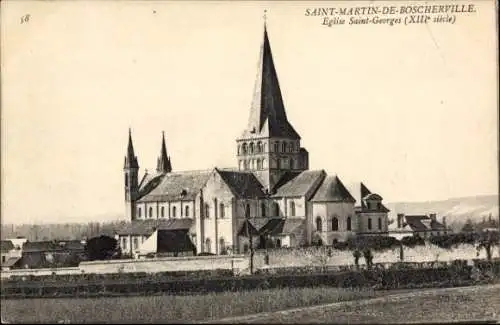 Ak St. Martin de Boscherville Seine-Maritime, St.-Georgs-Kirche