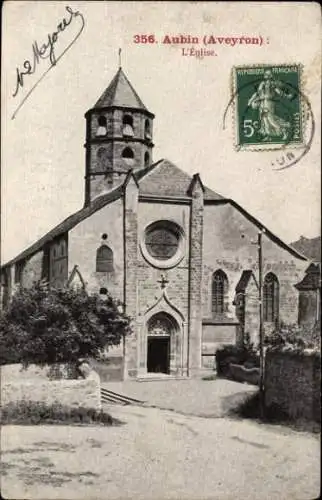 Ak Aubin Aveyron, Kirche