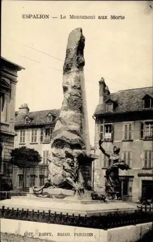 Ak Espalion Aveyron, Monument aux Morts