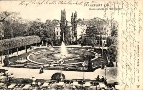 Ak Frankfurt am Main, Blumenparterre, Palmengarten