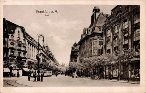 Ak Frankfurt am Main, Zeil, Straßenpartie