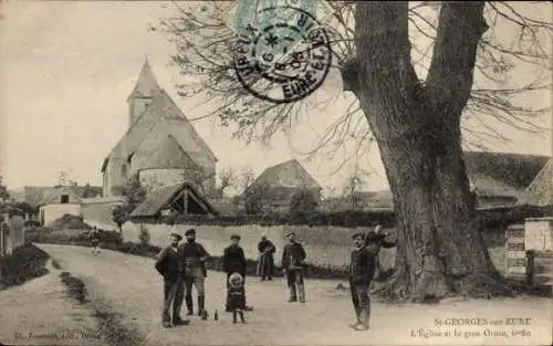 Ak Saint-Georges-sur-Eure Eure et Loire, Kirche, Gros Orme