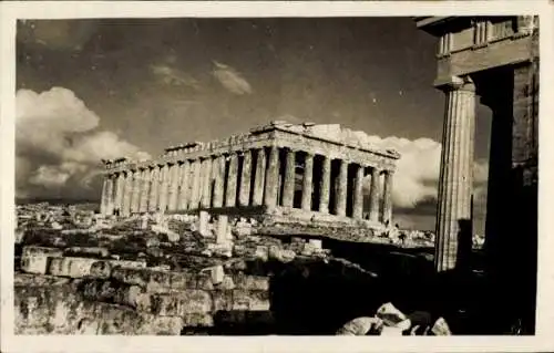 Foto Ak Saloniki Griechenland Griechenland, Teilansicht vom Tempel, Ruinen