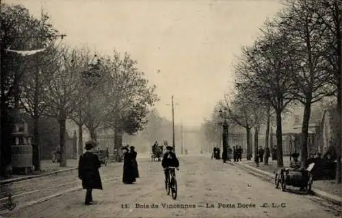 Ak Paris XII Bois de Vincennes, La Porte Dorée