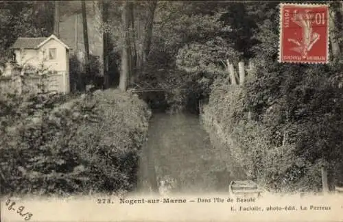 Ak Nogent sur Marne Val de Marne, Dans l'Ile de Beatue