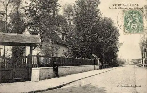 Ak Vitry sur Seine Val de Marne, Parc du Chateau, Rue Gounod