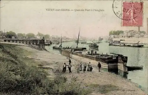 Ak Vitry sur Seine Val de Marne, Quai de Port a l'Anglais