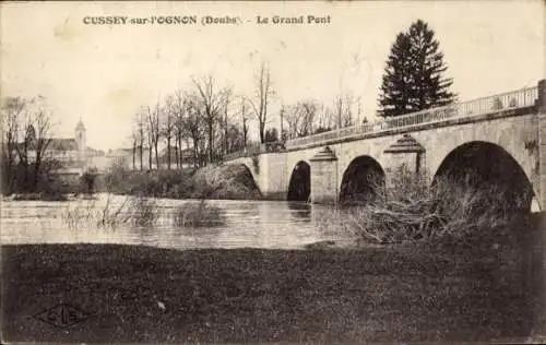 Ak Cussey-sur-l'Ognon Doubs, Grand Pont