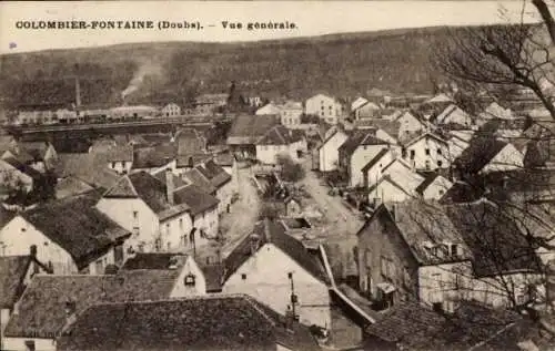 Ak Colombier Fontaine Doubs, Gesamtansicht