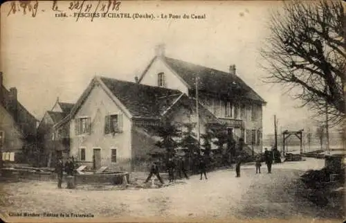 Ak Fesches le Châtel Doubs, Kanalbrücke