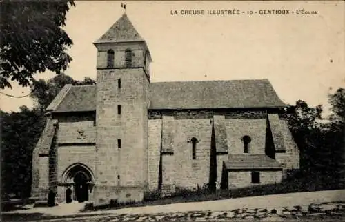 Ak Gentioux Creuse, Kirche