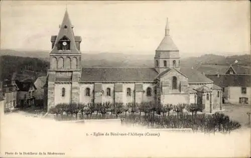 Abtei Ak Bénévent Creuse, Kirche