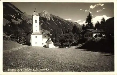 Ak Brandberg im Zillertal in Tirol, Kirche