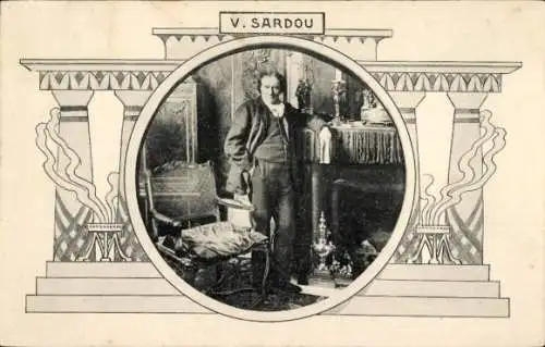 Passepartout Ak Schriftsteller Victorien Sardou, Portrait, Les Annales Politiques et Literaires